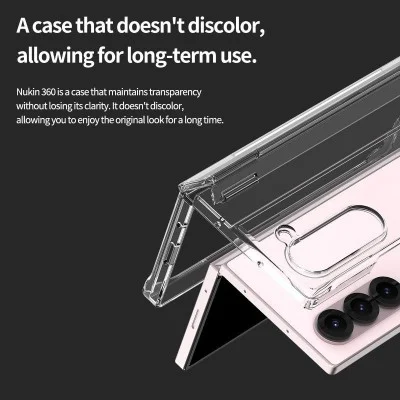Cover Samsung Z Fold 6 Nukin 360 Case With Side Hinge Araree - Clear
